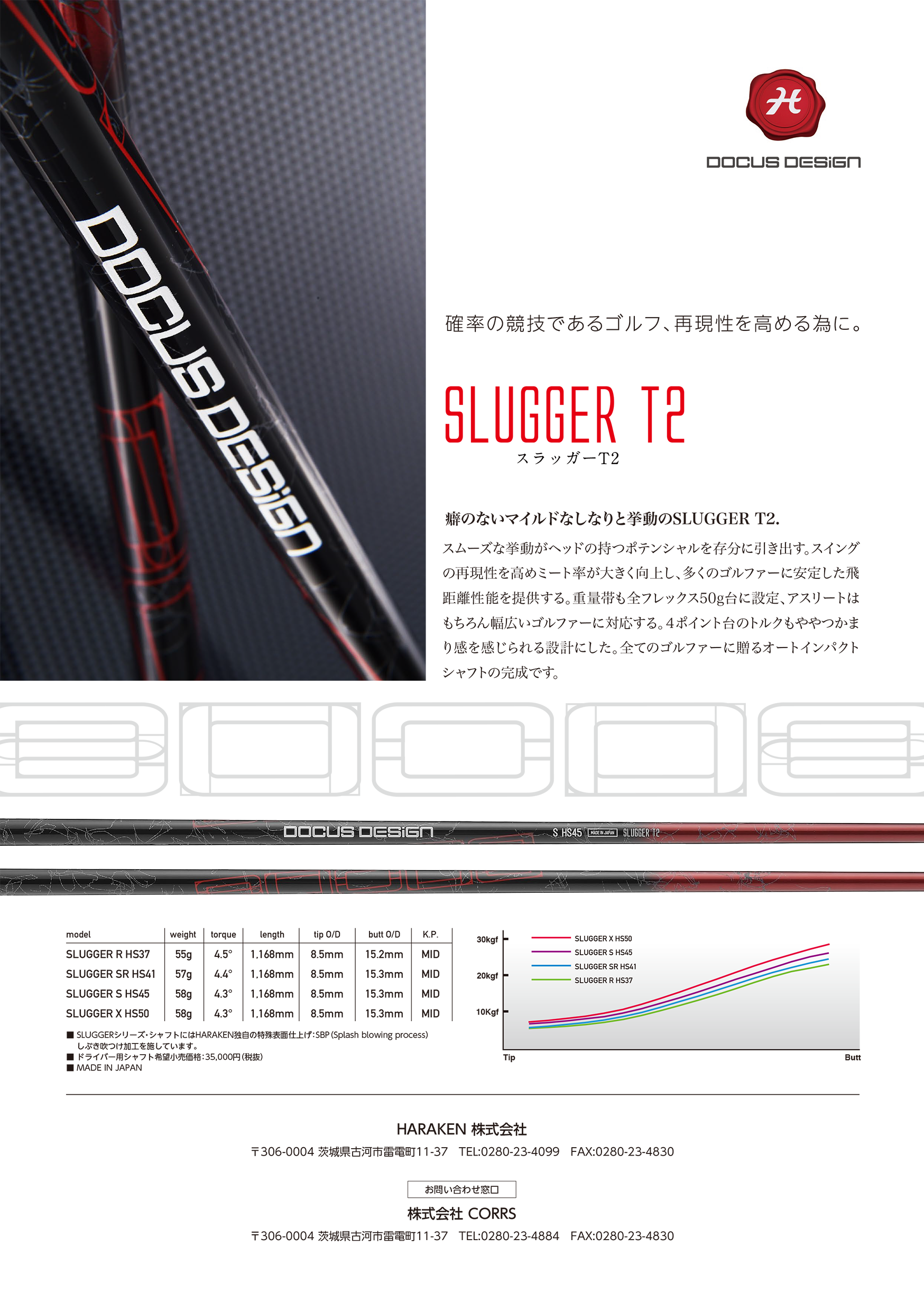 SLUGGER T2 | Haraken DOCUS GOLF CLUB Official Site